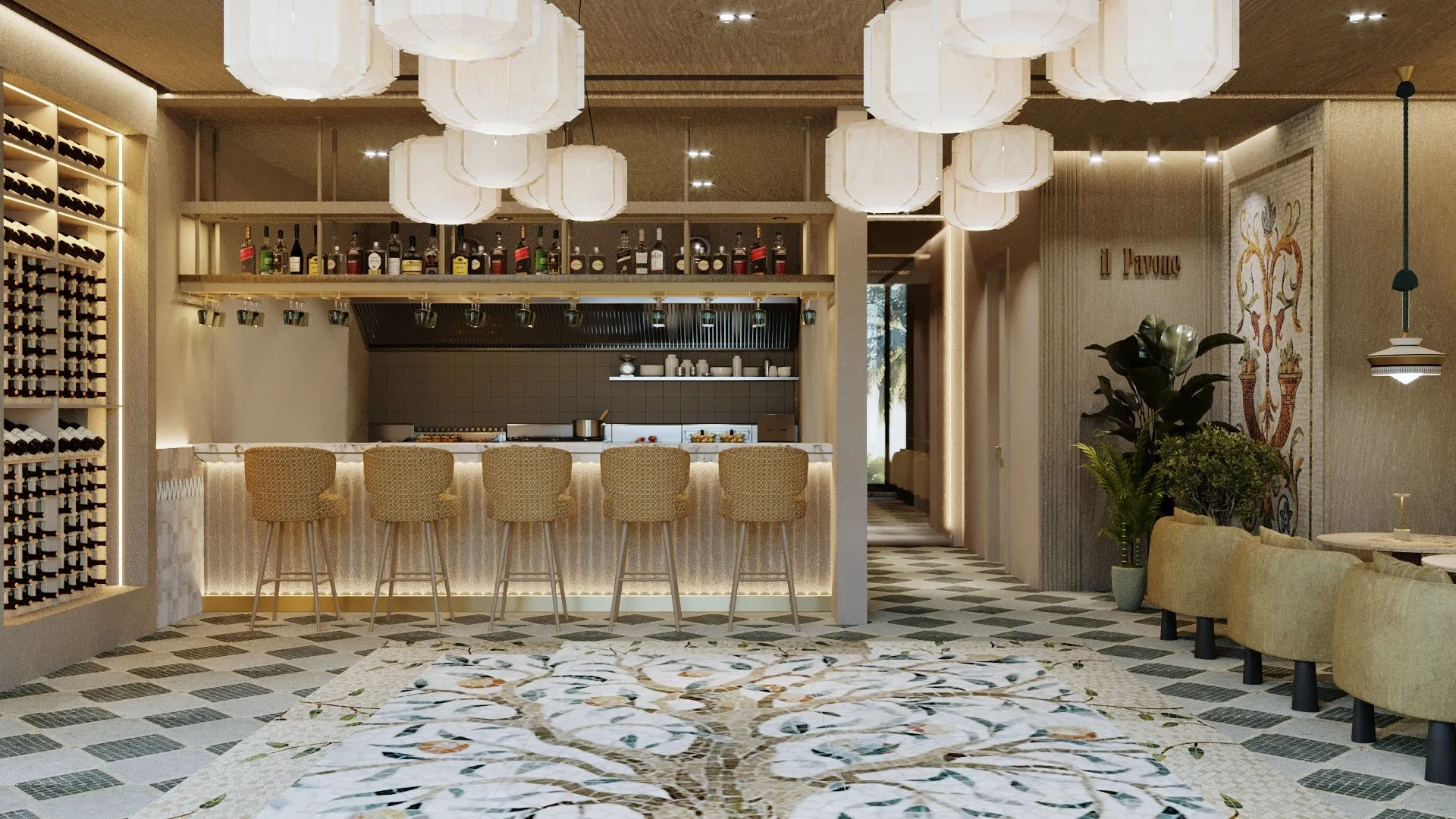 il Pavone Restaurant — interior view 2
